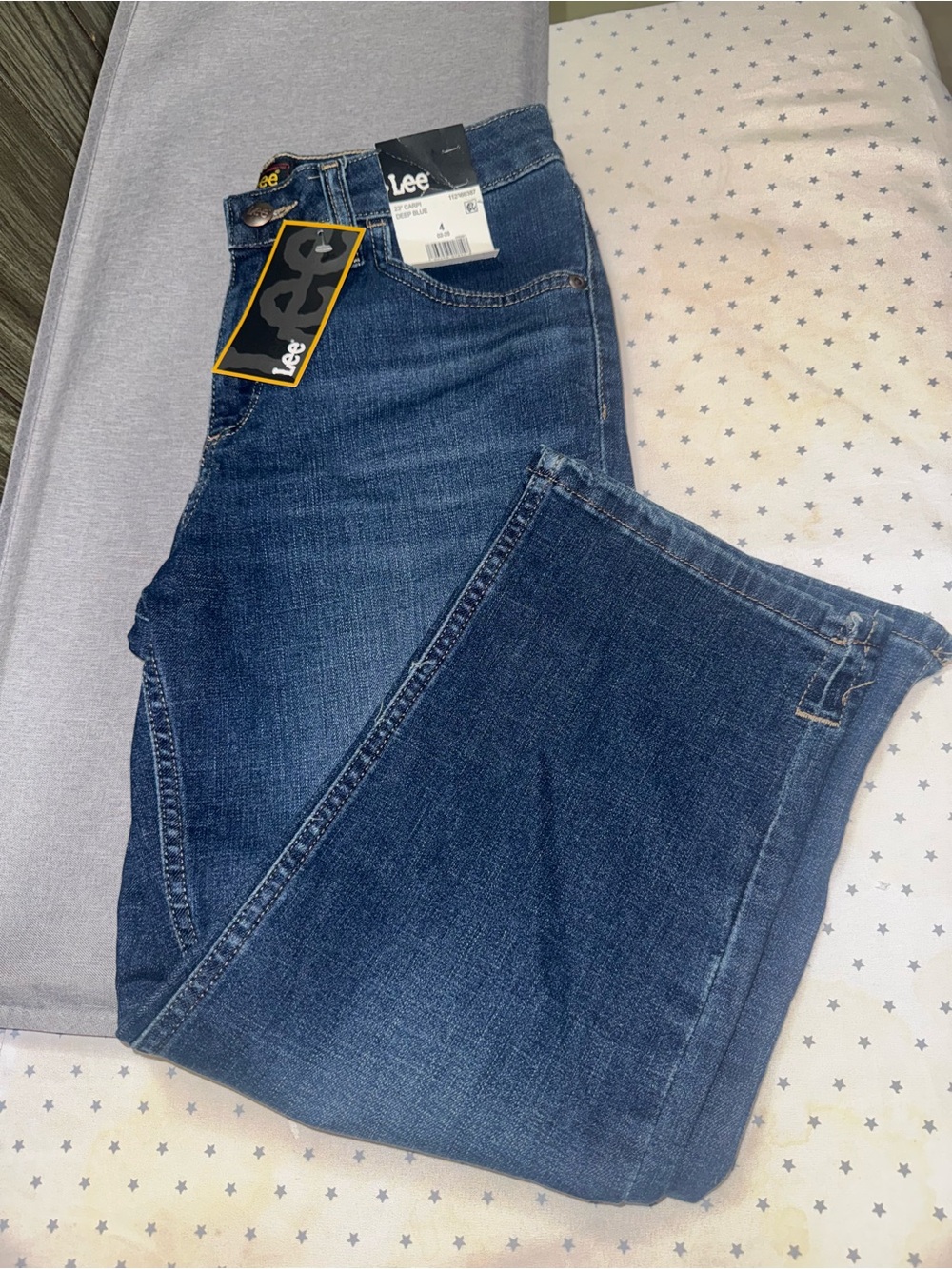 Lee deep Blue Stretch Capri